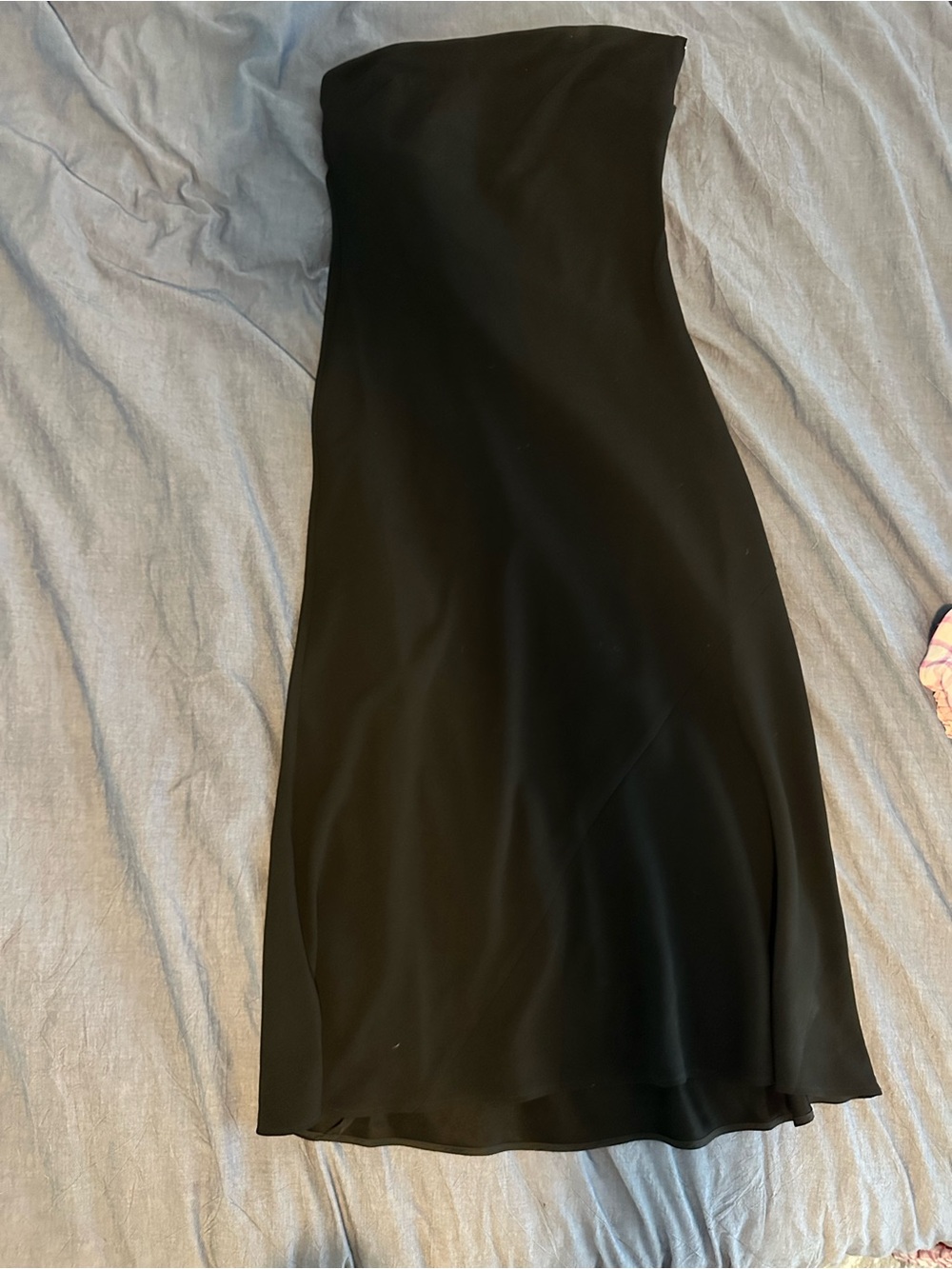 Babaton Black Strapless Midi Dress